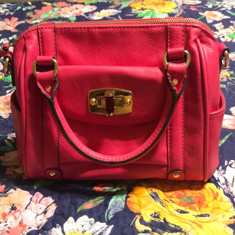 Target Fuchsia Faux Leather Handbag